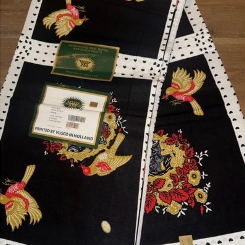Black and Gold Printed Fabric